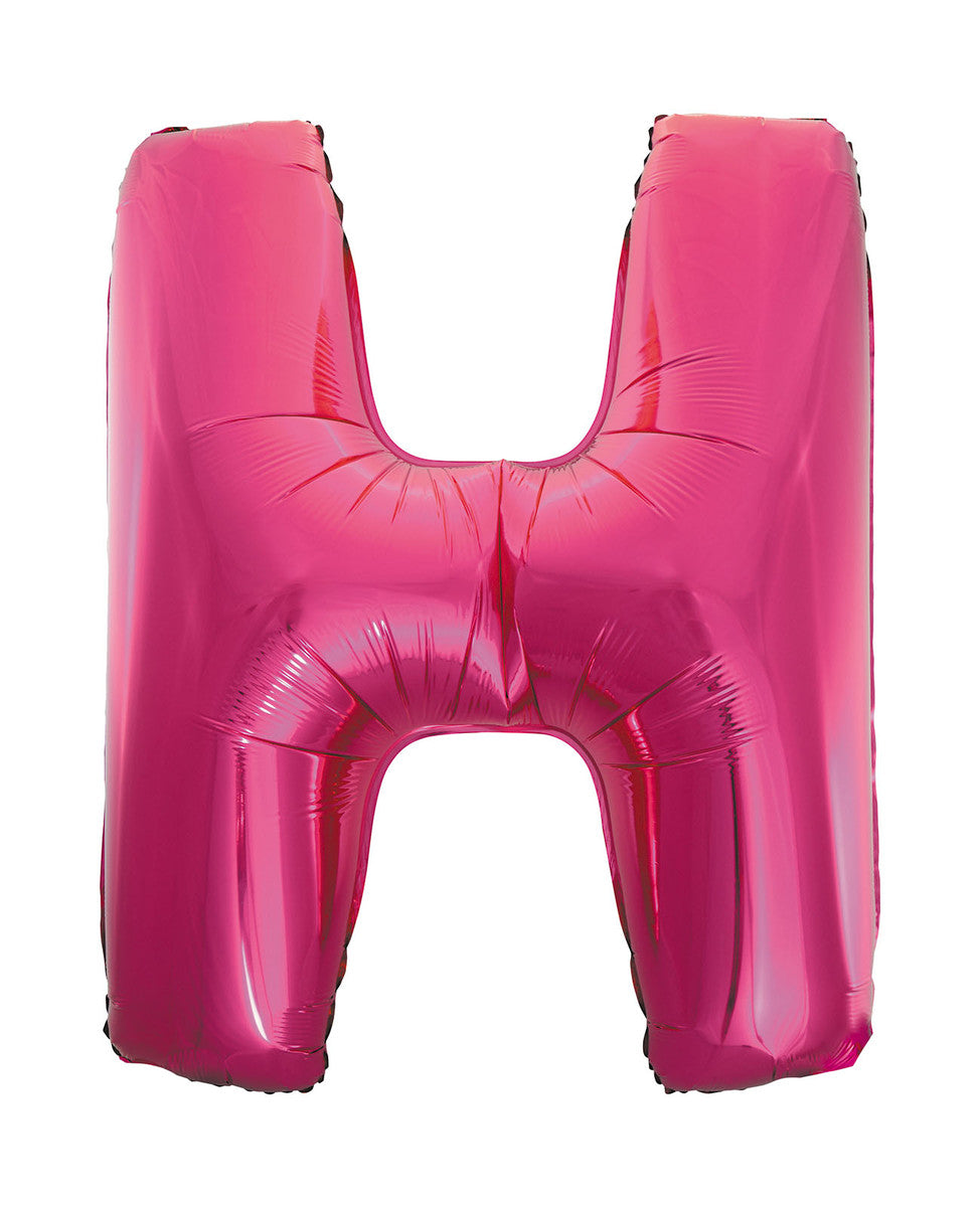 Hot Pink Letter H Megaloon