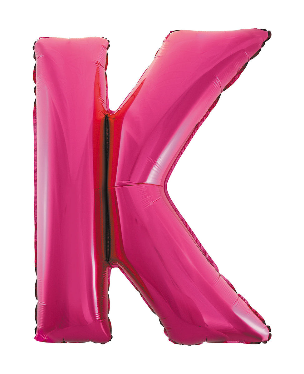 Hot Pink Letter K Megaloon