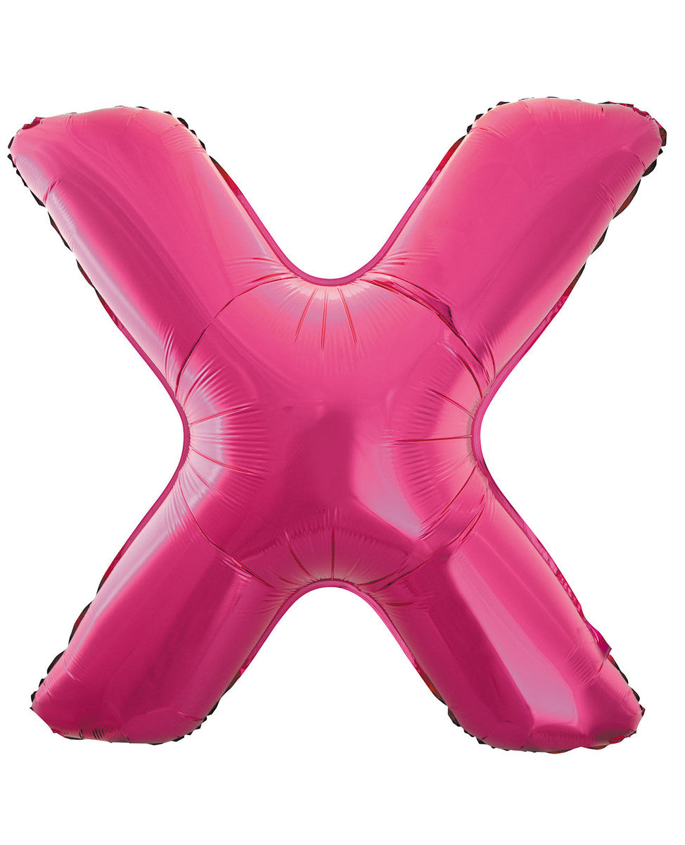 Hot Pink Letter X Megaloon