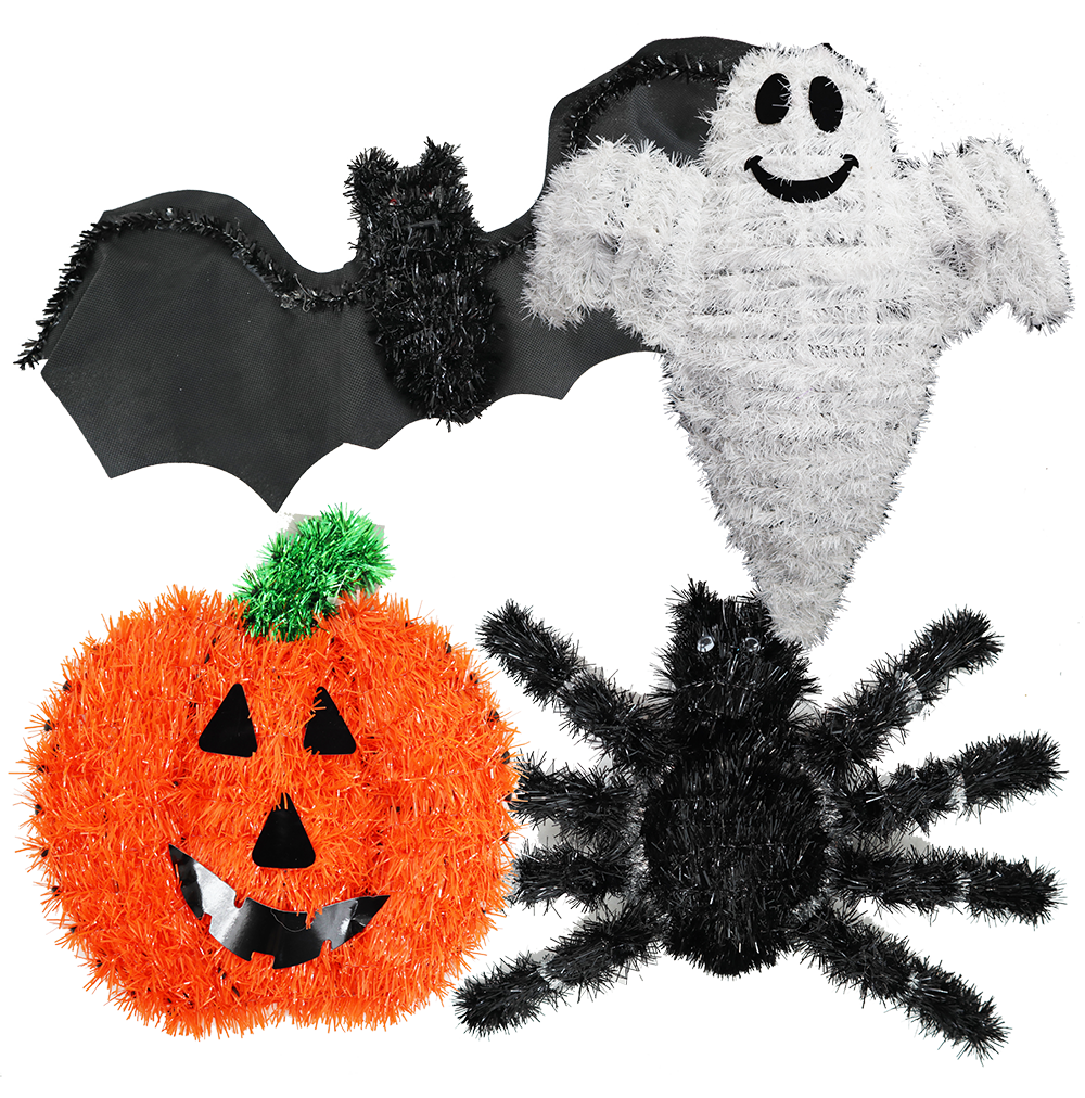 Assorted Halloween Tinsel Decorations (Pack of 1)