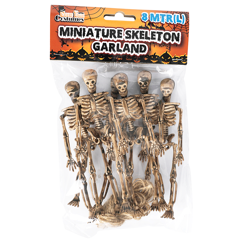 Mini Skeleton Hanging Garland 8m