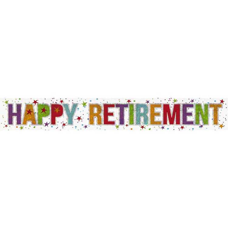 Happy Retirement Foil Banner