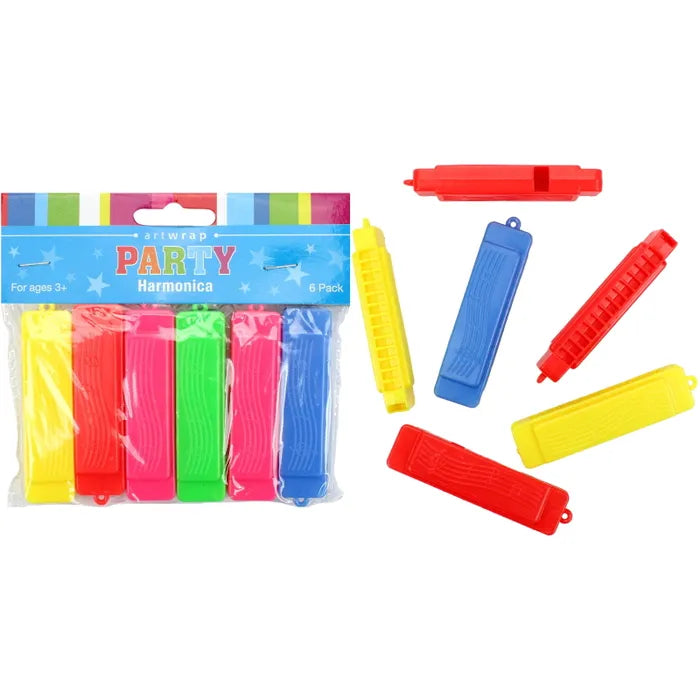 Harmonica Party Favour 6 Pack