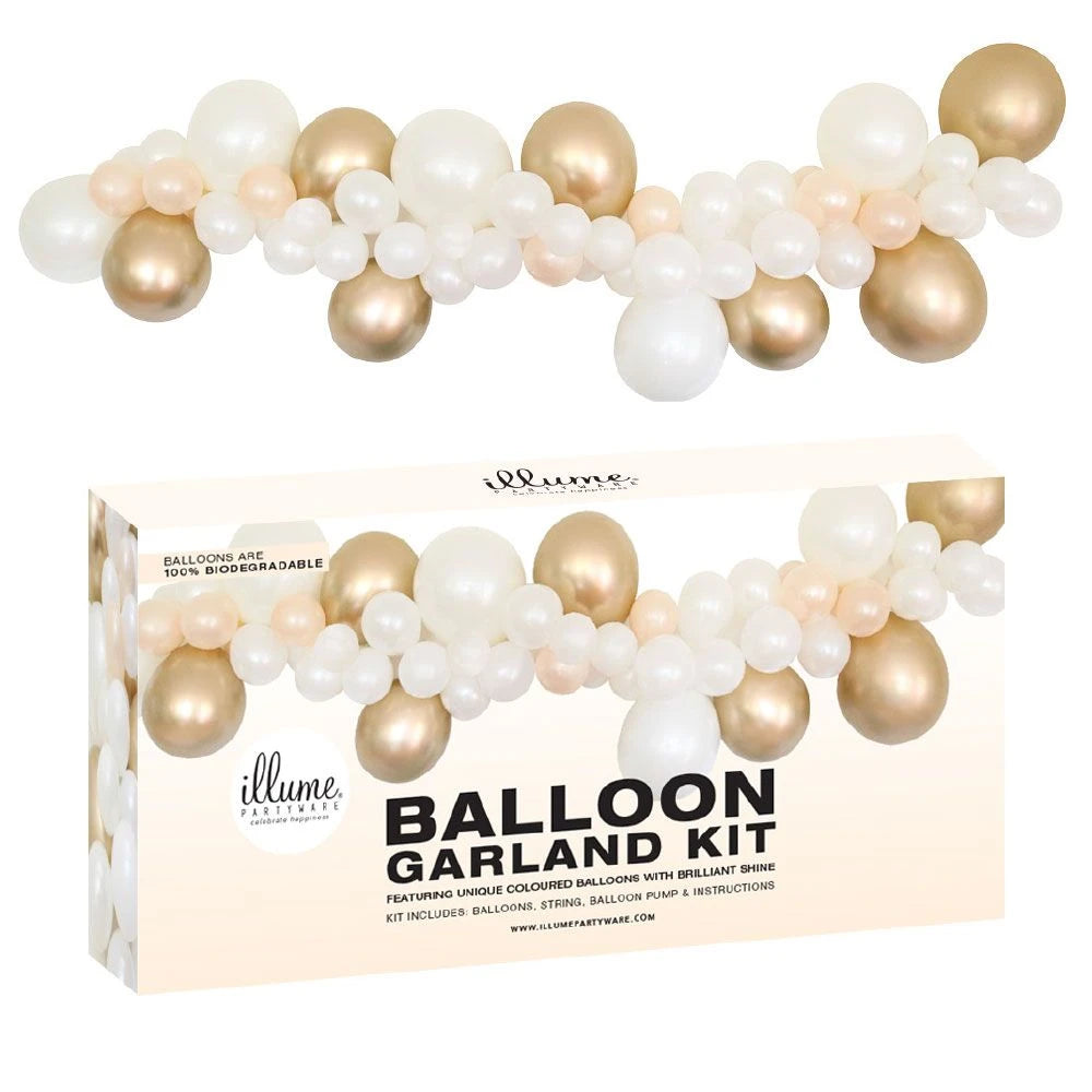 Illume Gold & White Balloon Garland DIY Kit