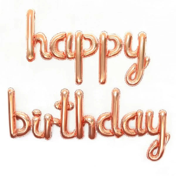 Illume Rose Gold Happy Birthday Foil Balloon