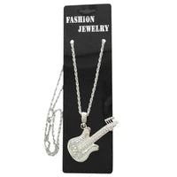 Silver Guitar Necklace