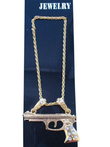 Gold Gun Necklace