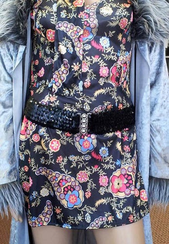 Black Disco Sequin Belt