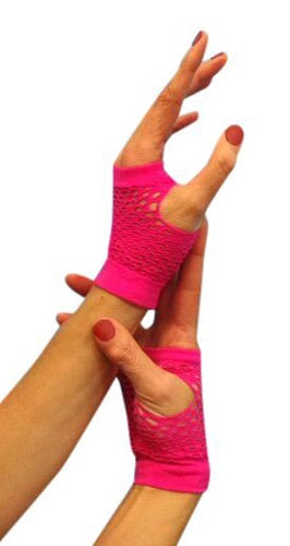 Fishnet Gloves Pink