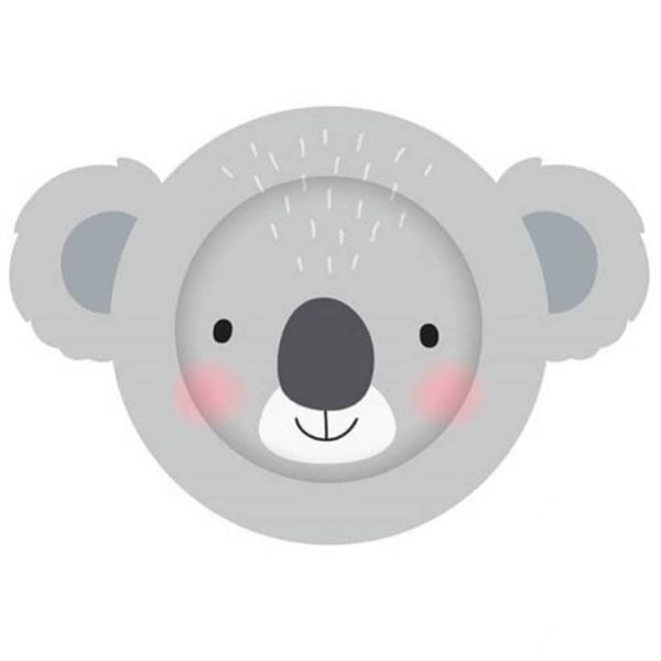 Koala Shaped Party Plates 8 Pack