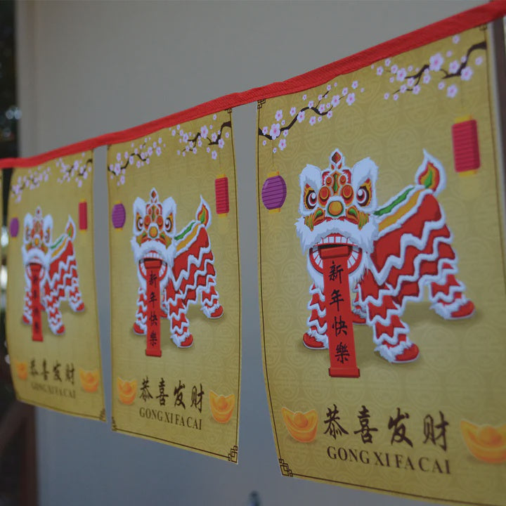 Chinese New Year Lion Bunting