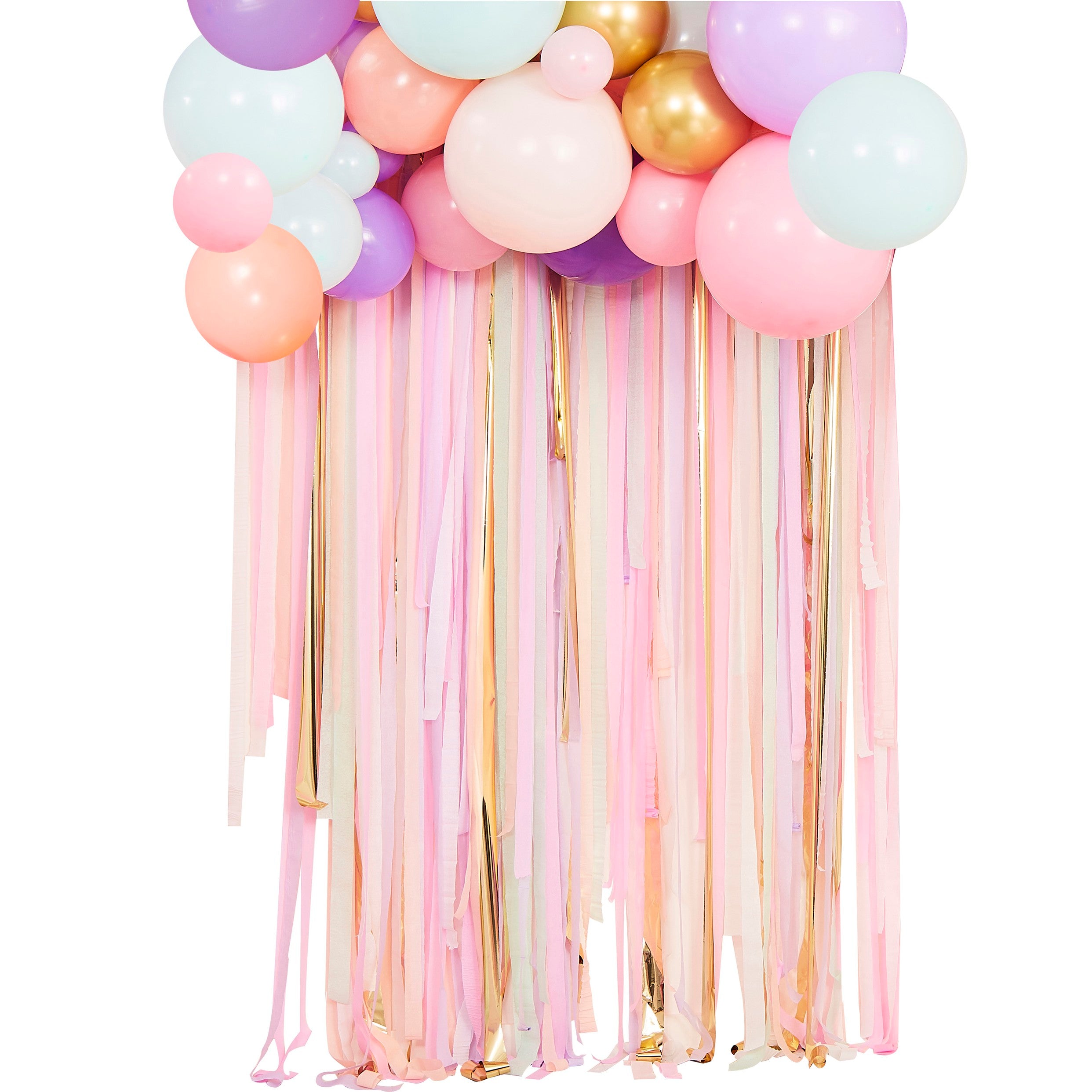 Ginger Ray Pastel Streamer & Balloon Party Backdrop Kit