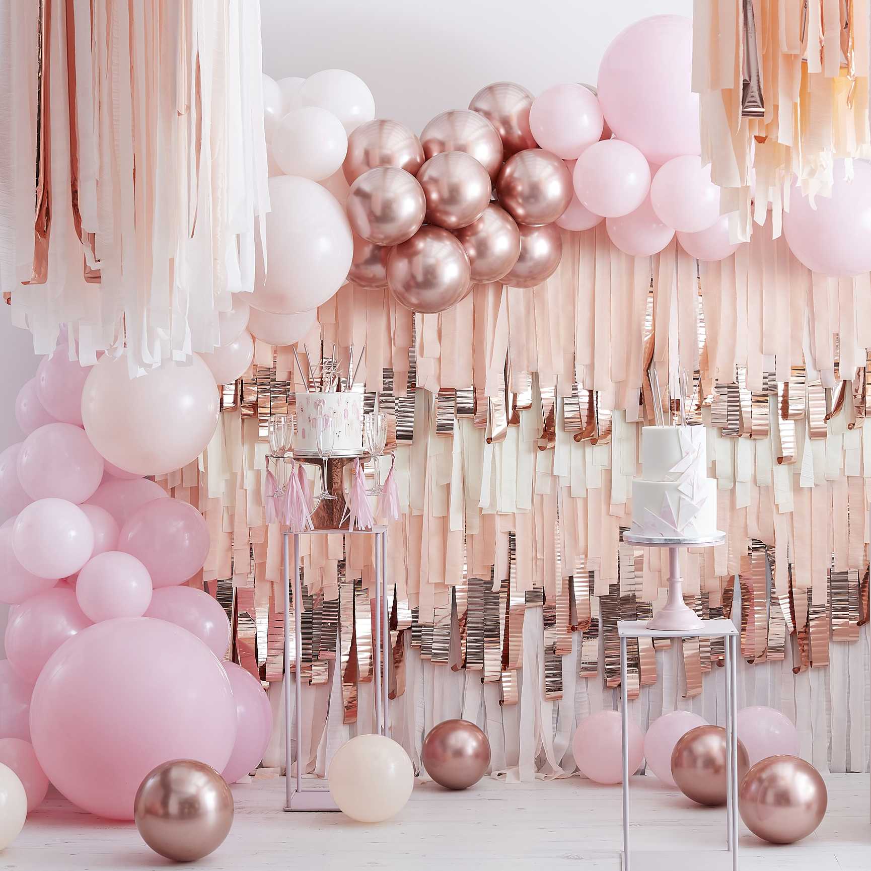 Ginger Ray Pink and Rose Gold Balloon Garland Kit Pack of 200