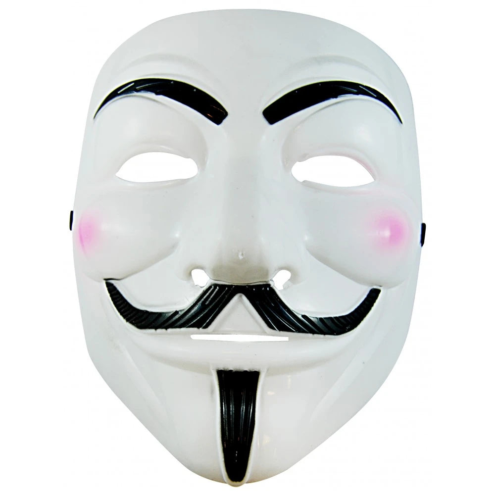 Vendetta Moustache White Face Mask