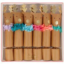 Meri Meri Reindeer Fringe Christmas Crackers Small