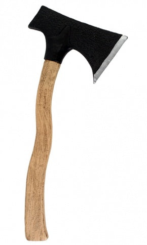 Black Axe with Wood Look Handle