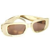 Cop Glasses Gold with Brown Lenses