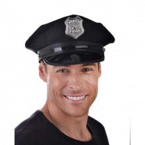 Adult Black Police Hat