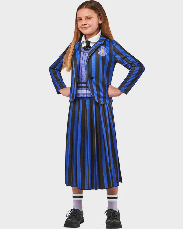 Wednesday Nevermore Academy Blue Enid Deluxe Girls Costume
