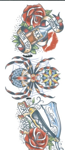 Spider Neck Temporary Tattoo