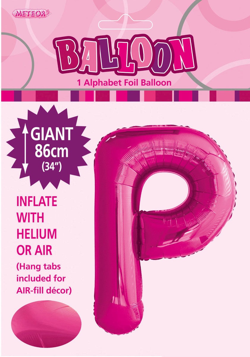Hot Pink Letter P Megaloon