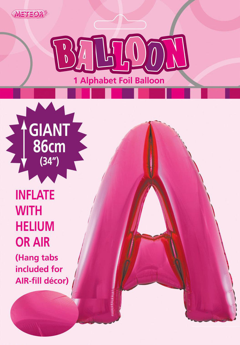 Hot Pink Letter A Megaloon