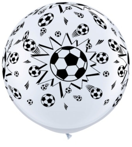 90 cm Fashion White Soccer Balls Printed Latex Balloon