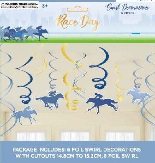 Race Day Swirl Decorations Value Pack