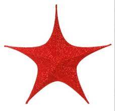 Red Fold Out Star Decoration - 40cm