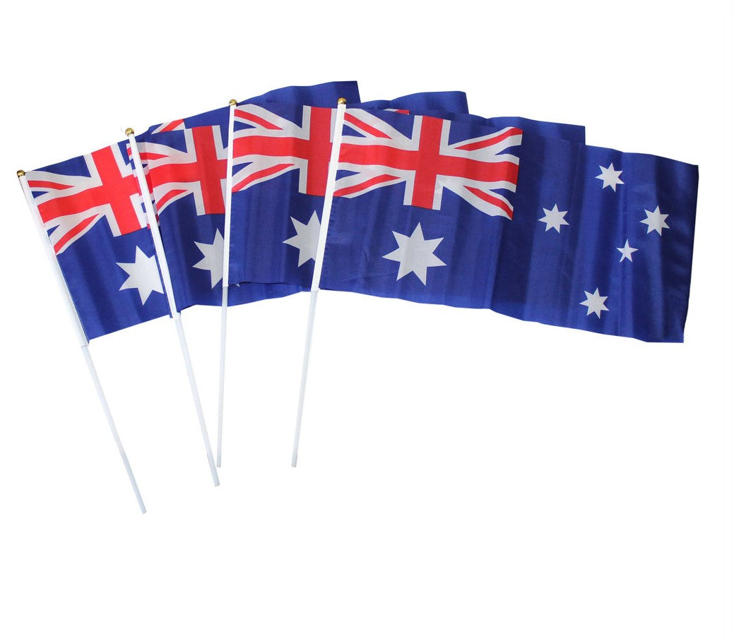 Australian Flag on Stick (Set of 4)