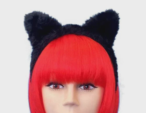 Furry Cat Ears on Headband