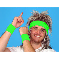 Sweatband Set Neon Green