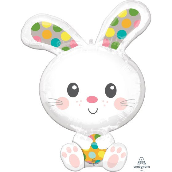 SuperShape XL Easter Spotted Bunny Foil Balloon