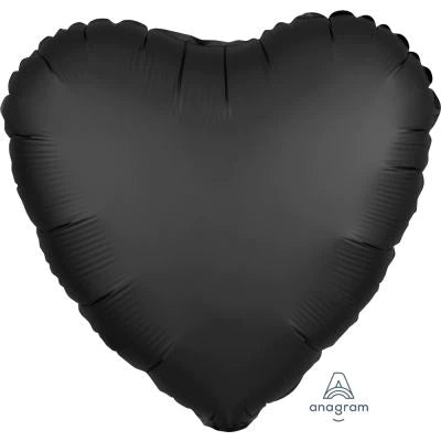 Satin Luxe Black Heart Foil