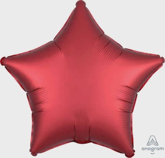 Satin Luxe Sangria 19" Foil Star Balloon