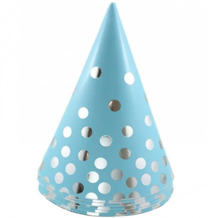 Blue Spotted Party Hats