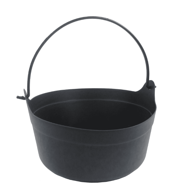 Black Plastic Witches Cauldron Bucket