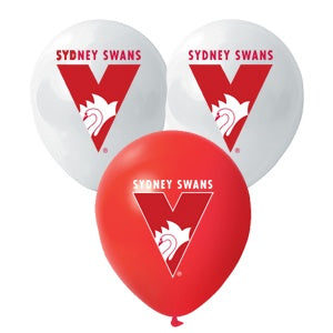 AFL Sydney Swans Balloons 25 Pack
