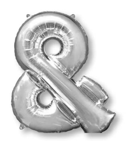 Silver Symbol '&' SuperShape Foil Balloon