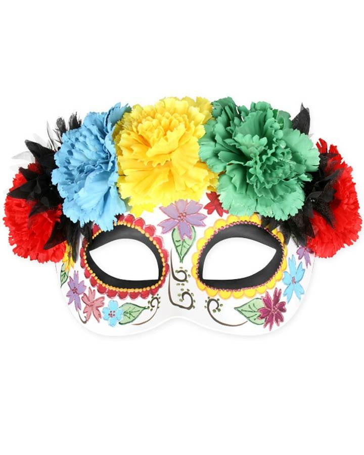 Day of the Dead Bright Flowers Frida Eye Mask