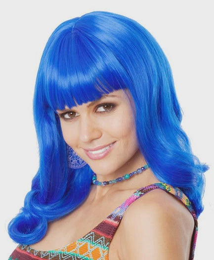 Teenage Queen Long Blue Wig
