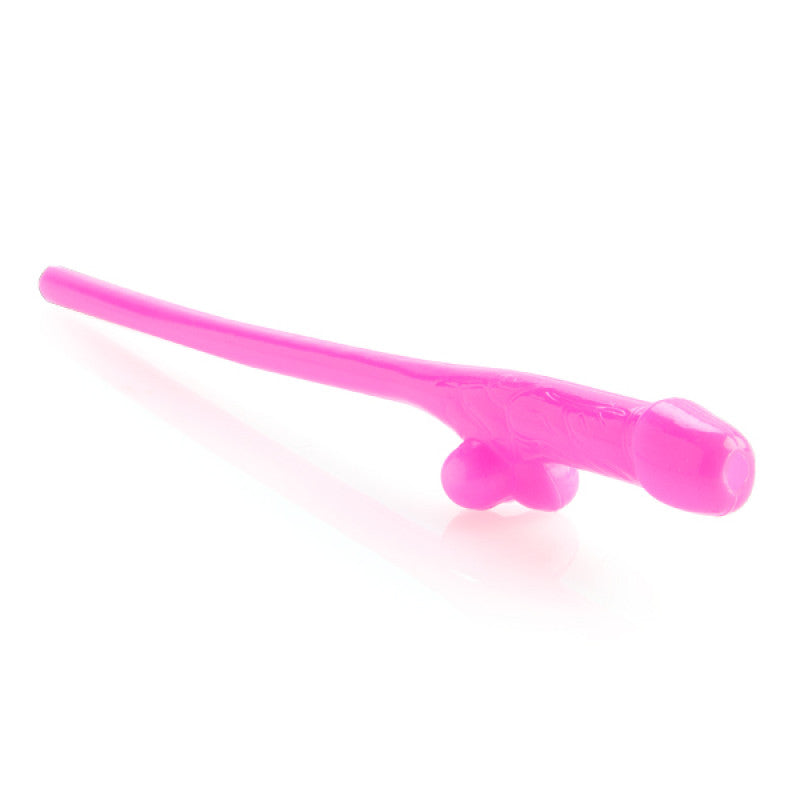 Hot Pink Willy Straws (Pack of 10)