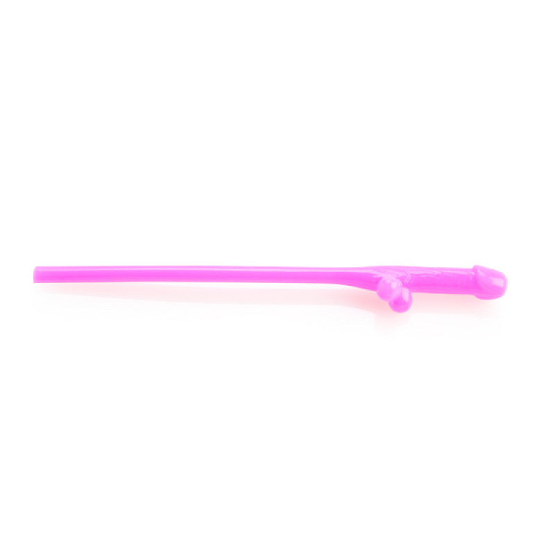 Hot Pink Willy Straws (Pack of 10)