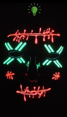 Light up Mask - Red & Green