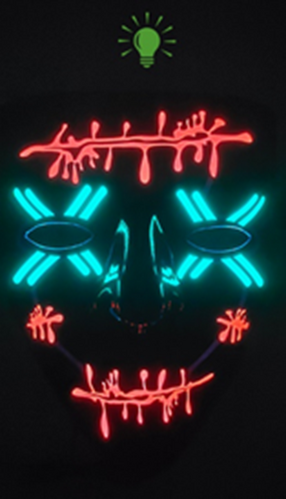 Light up Mask - Blue & Red