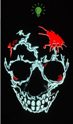 Light up Mask - Skull Blood V1