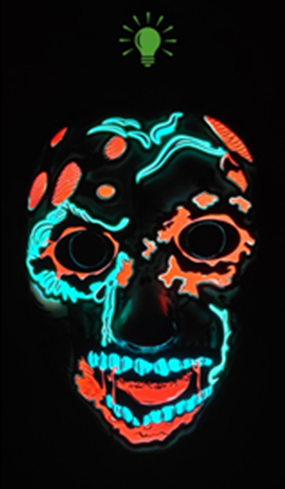 Light up Mask - Skull Horror V2