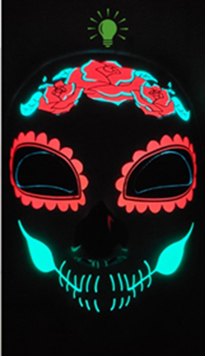 Light up Mask - Day of the Dead