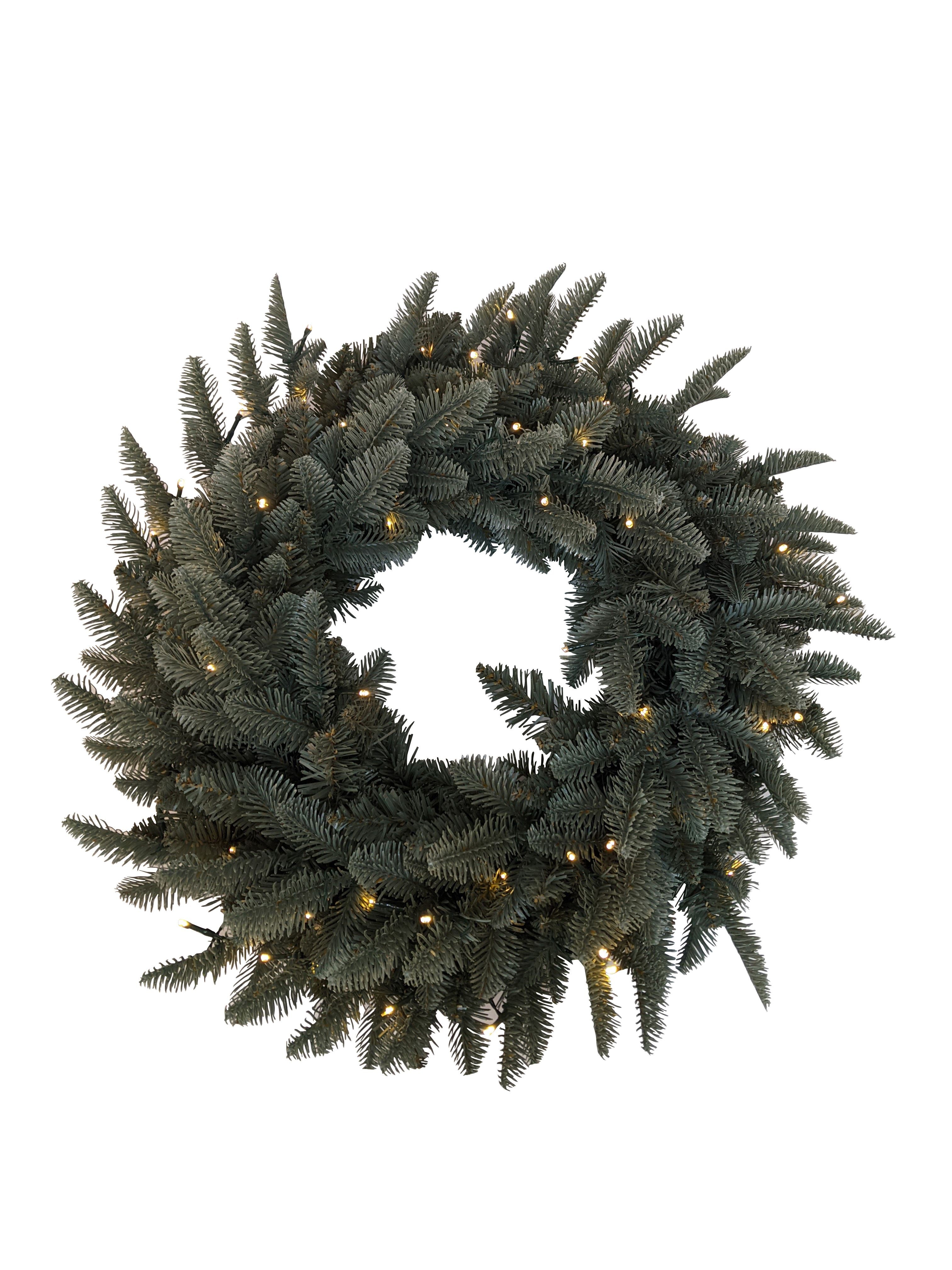 Deluxe Prelit Sage Real Touch Wreath