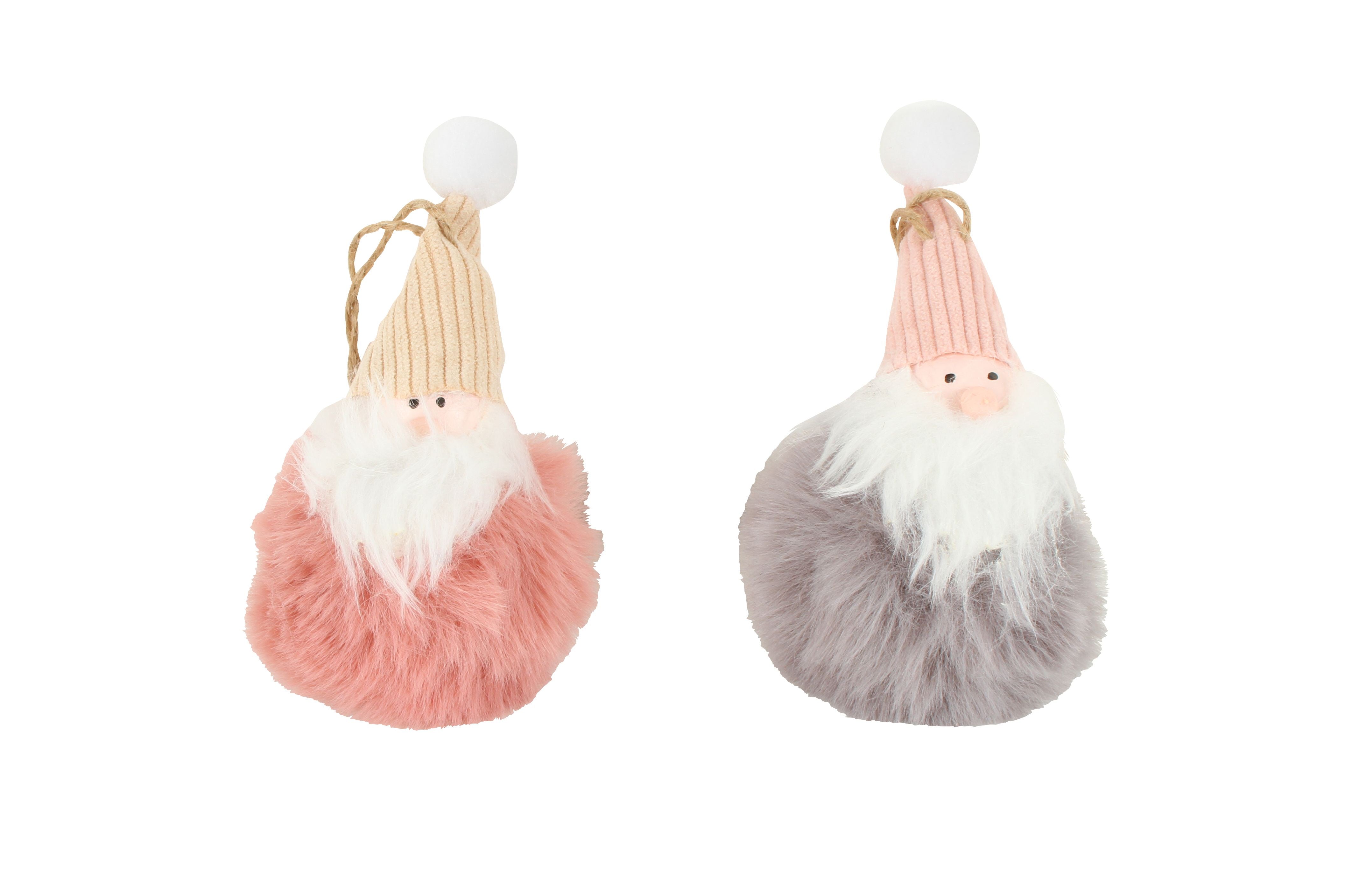 Santa Hanging Pom Pom Ornament